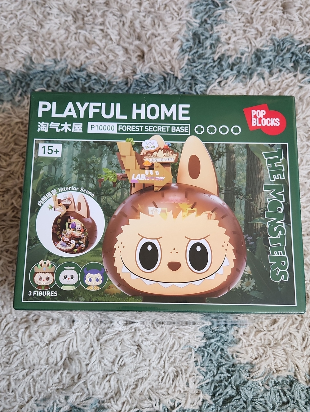 NWT PLAYFUL HOME Forest Secret Base Pop Blocks Pop MART The Monsters Labubu